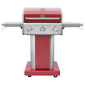 Kenmore 3-Burner Gas Grill, Outdoor BBQ Grill, Propane Grill with Foldable Side Tables, Red