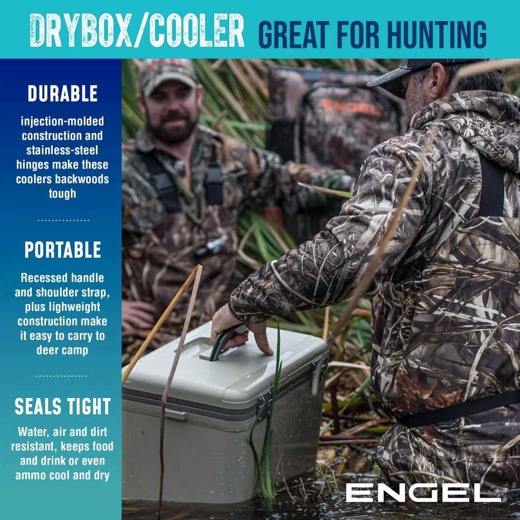 ENGEL 13 Qt Leak-Proof Compact Insulated Drybox Cooler - Silver
