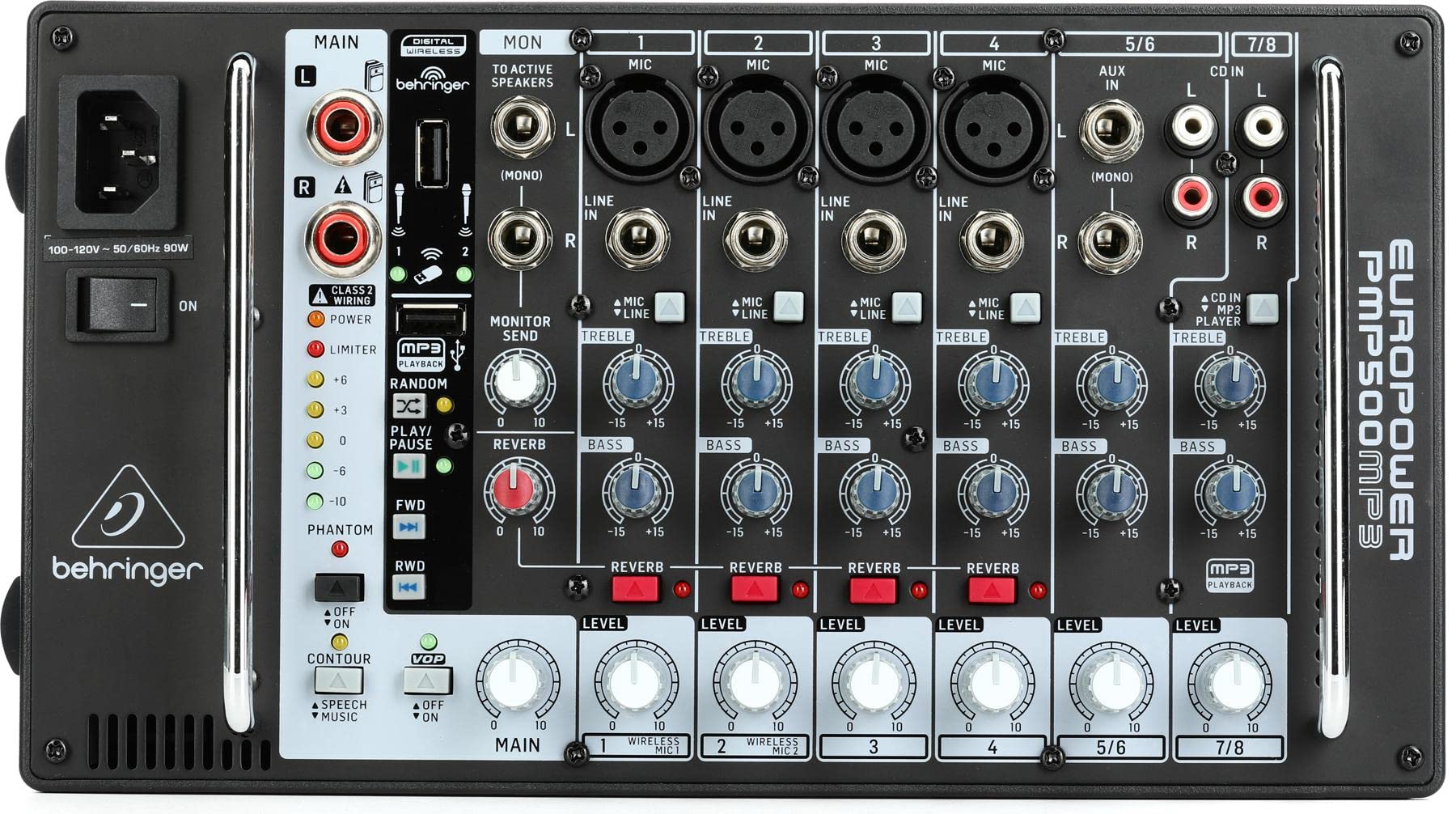 Behringer Europower PMP500MP3 8 channel Powered