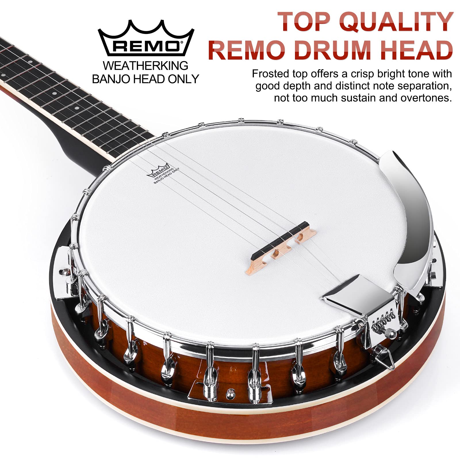 Vangoa Left handed 5 String Open back Resonator