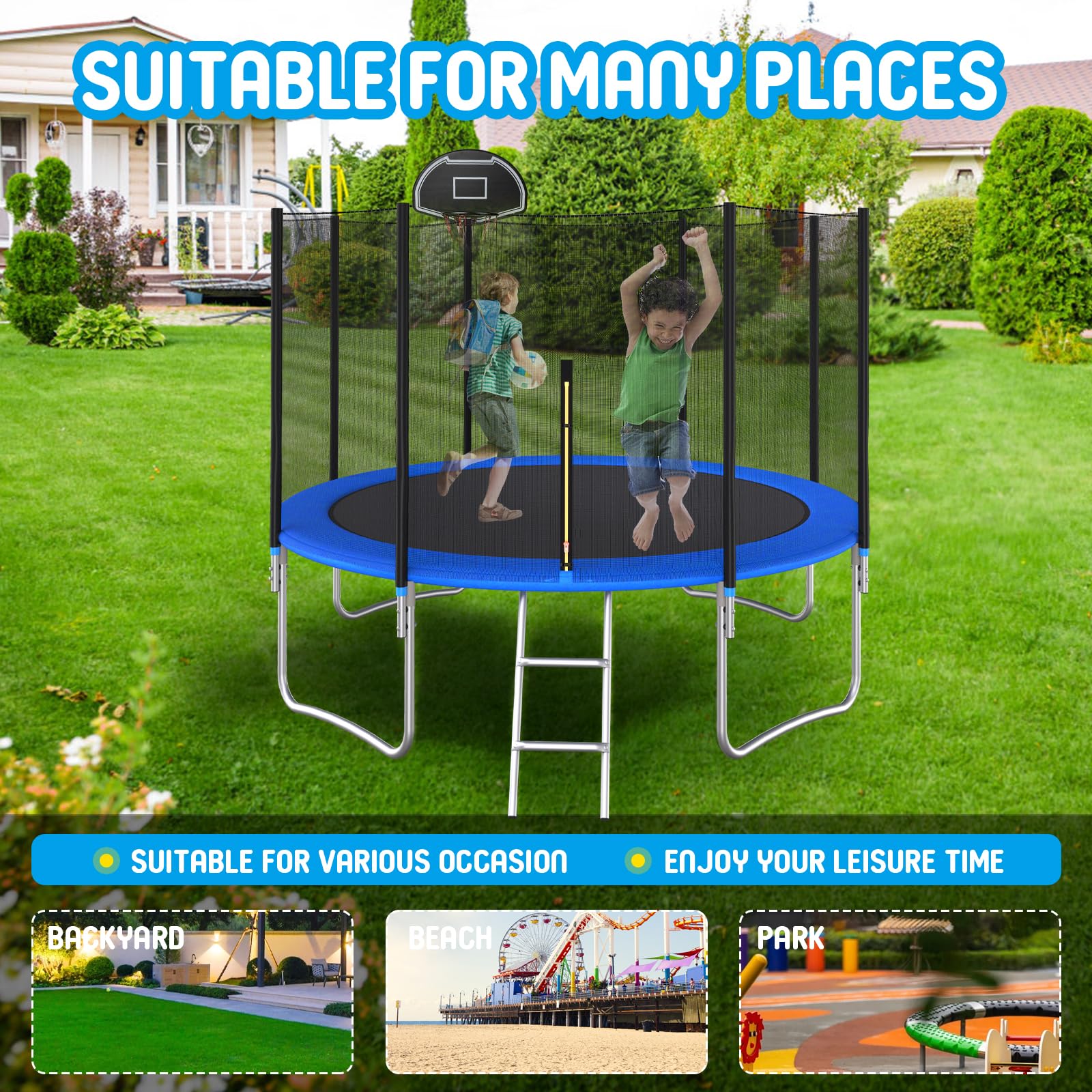 Evedy Trampoline Trampolines Recreational Enclosure