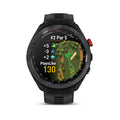 Garmin - Approach S70 GPS Smartwatch 47mm Ceramic - Black Ceramic Bezel with Black Silicone Band
