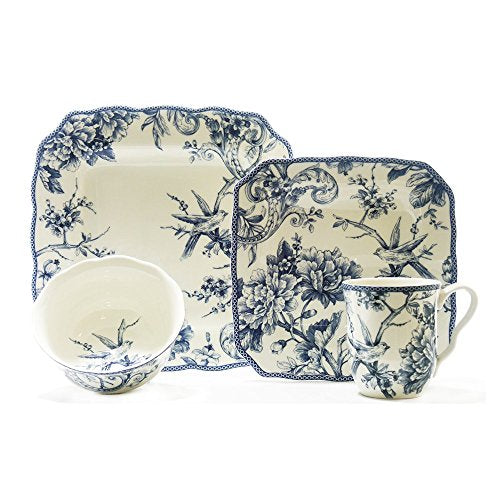 Adelaide Piece Dinnerware Set Blue
