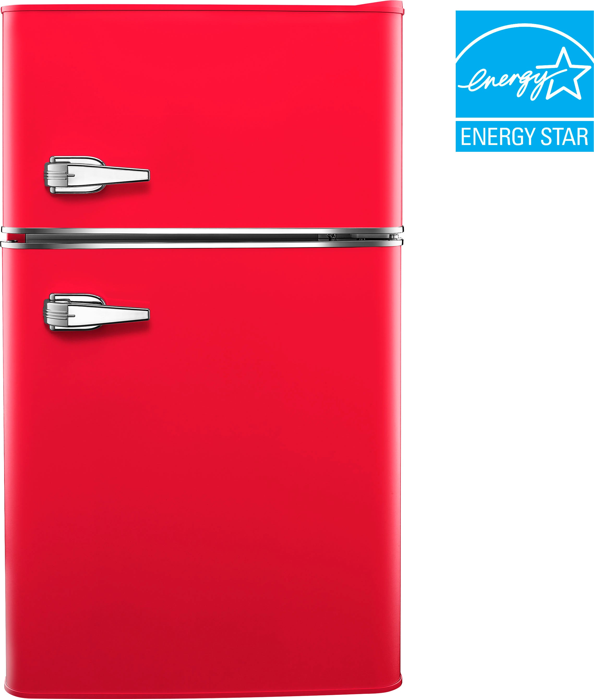 Insignia™ - Retro 3.1 cu. ft.  Mini Fridge with Top Freezer and ENERGY STAR Certification - Red