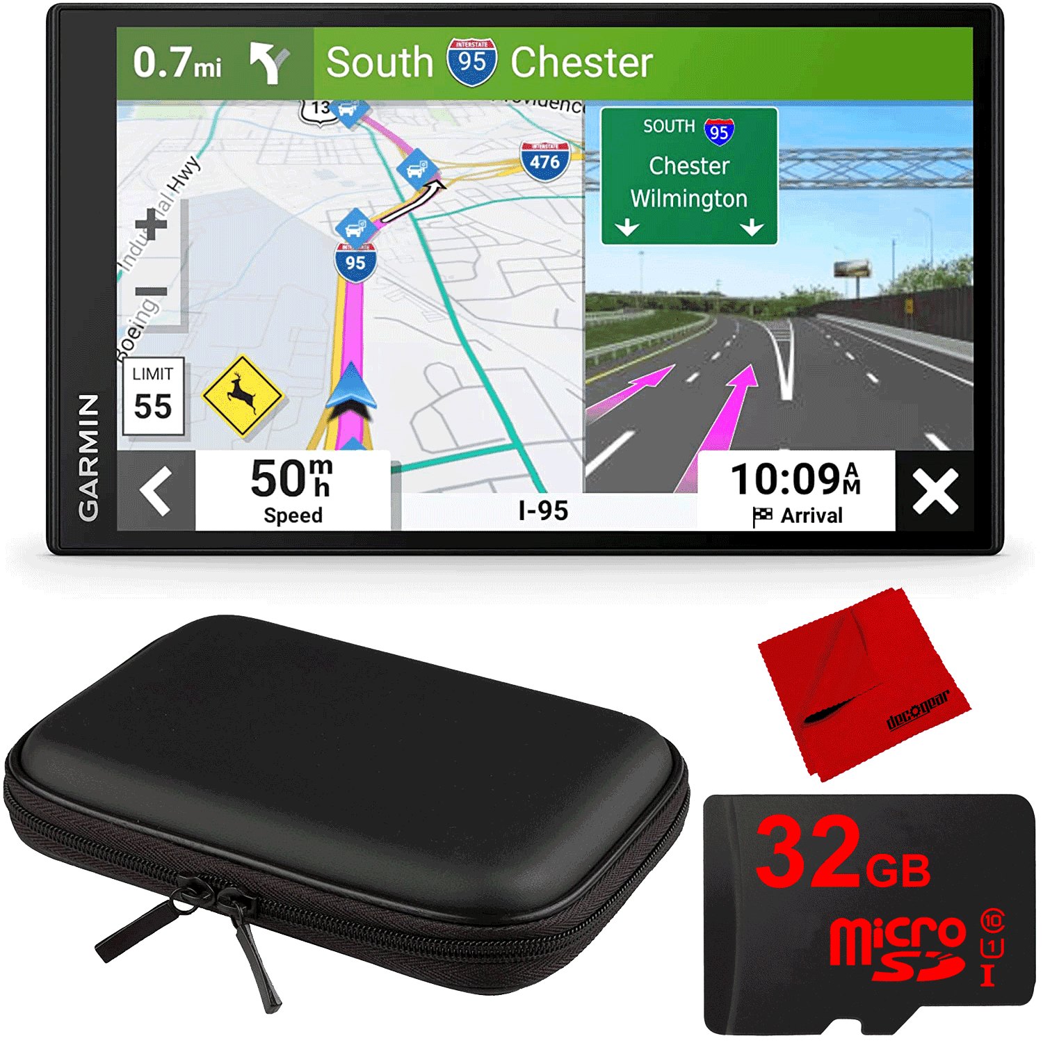 Garmin DriveSmart 86 8" Car GPS Navigator (010-02471-00) Bundle with 10" Hard EVA Case