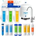 Express Water Reverse Osmosis Water Filtration System – 5 Stage RO Water Purifier with Faucet and Tank – Under Sink Water Filter – plus 4 Replacement Filters – 50 GPD