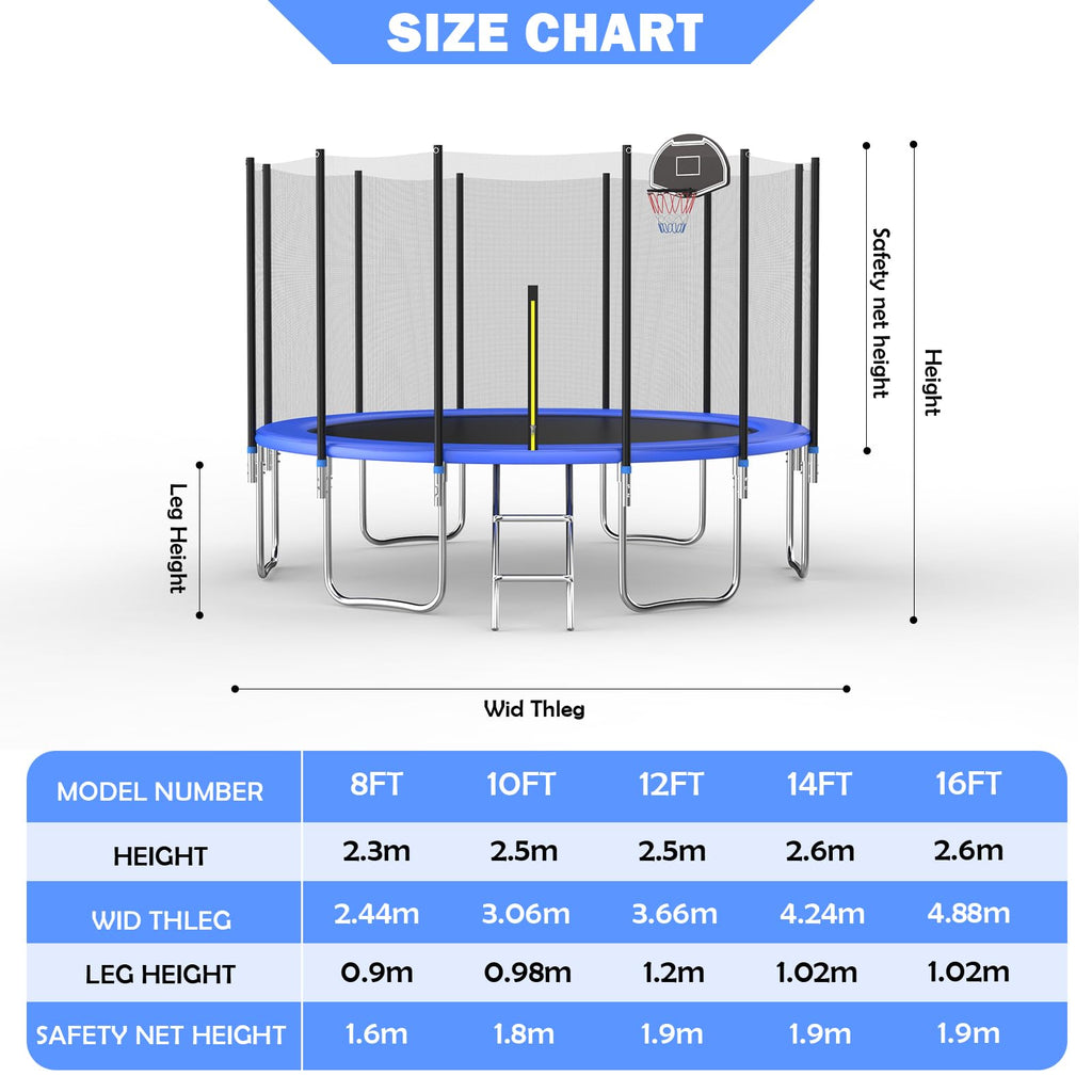 Evedy Trampoline Trampolines Recreational Enclosure