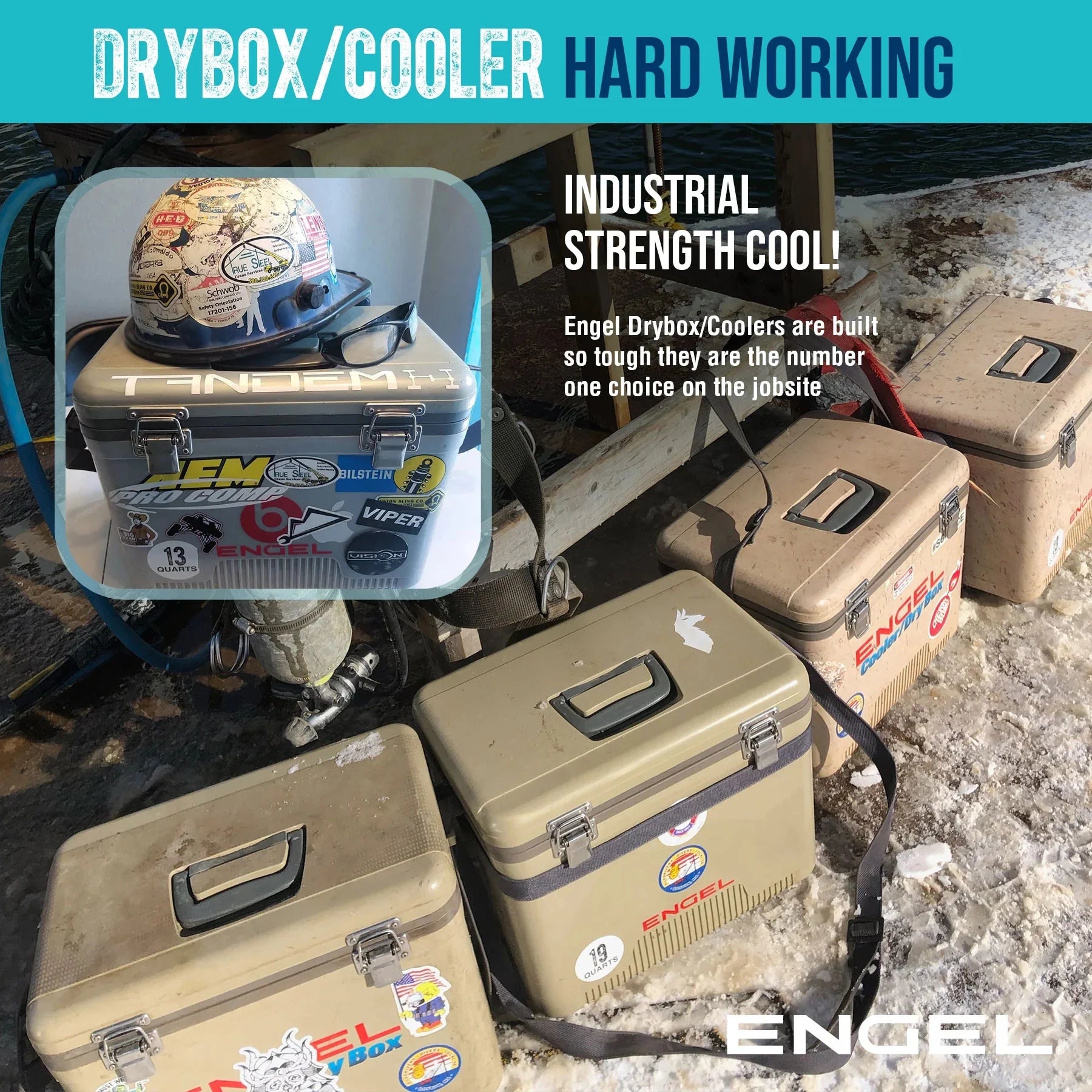 ENGEL 13 Qt Leak-Proof Compact Insulated Drybox Cooler - Silver
