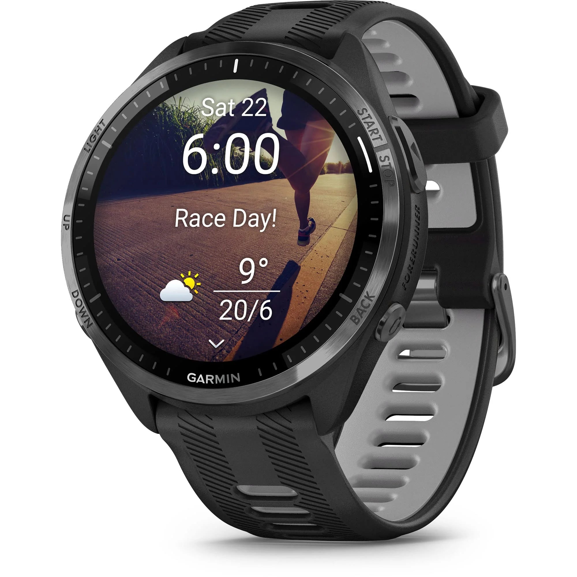 Garmin Forerunner® 965 Running Smartwatch, Colorful AMOLED Display, Training Metrics and Recovery Insights, Black and Powder Gray