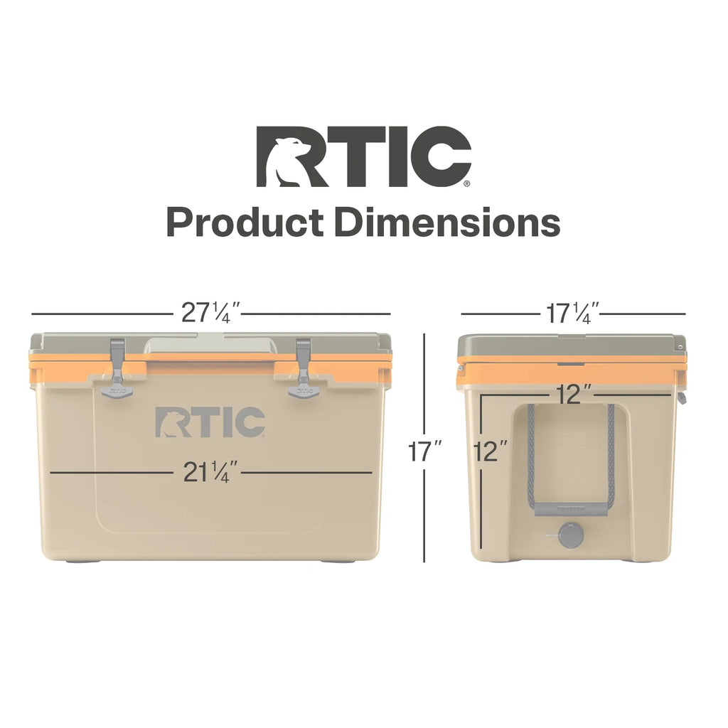 RTIC 52 QT Ultra-Light Hard-Sided Ice Chest Cooler, Trailblazer, Fits 76 Cans