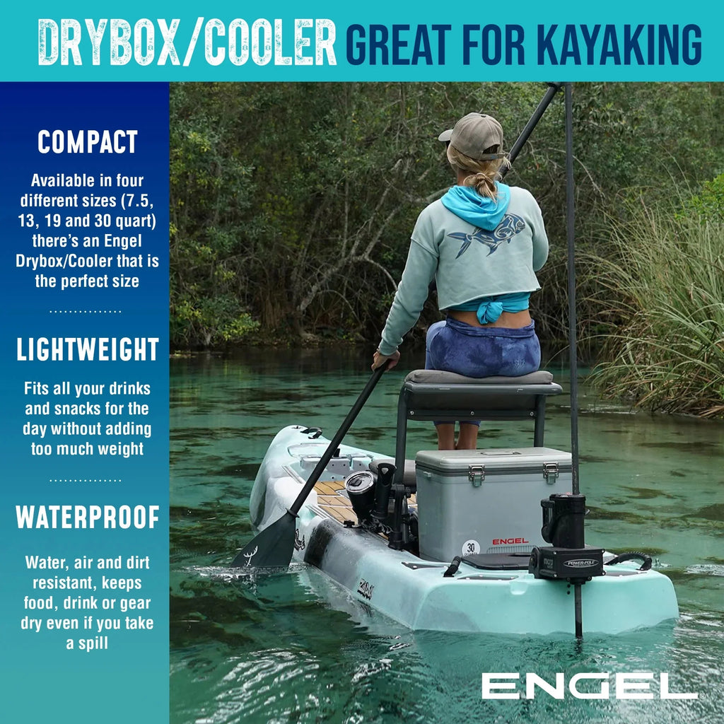 ENGEL 13 Qt Leak-Proof Compact Insulated Drybox Cooler - Silver