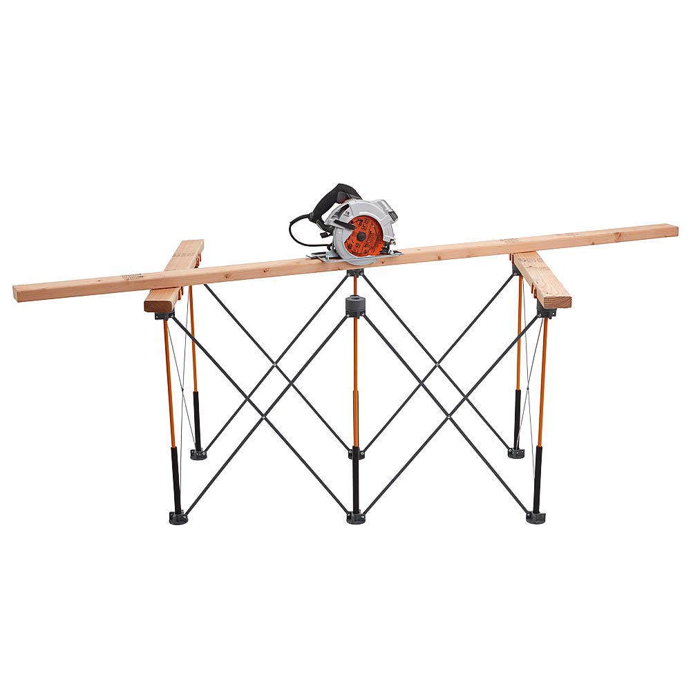 Bora Centipede 2x4 Feet Work Stand and Portable Table Sawhorse Support with Folding Collapsible Steel Legs