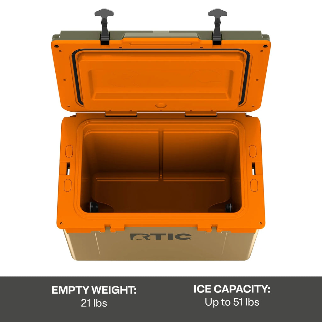 RTIC 52 QT Ultra-Light Hard-Sided Ice Chest Cooler, Trailblazer, Fits 76 Cans