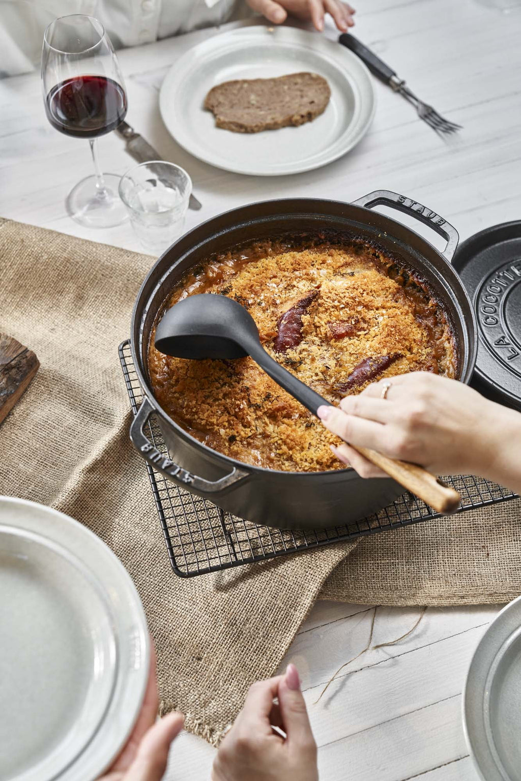 Staub Cast Iron 7-qt Round Cocotte - Black Matte