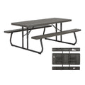 Lifetime 6 Foot Folding Picnic Table, Brown, 60105