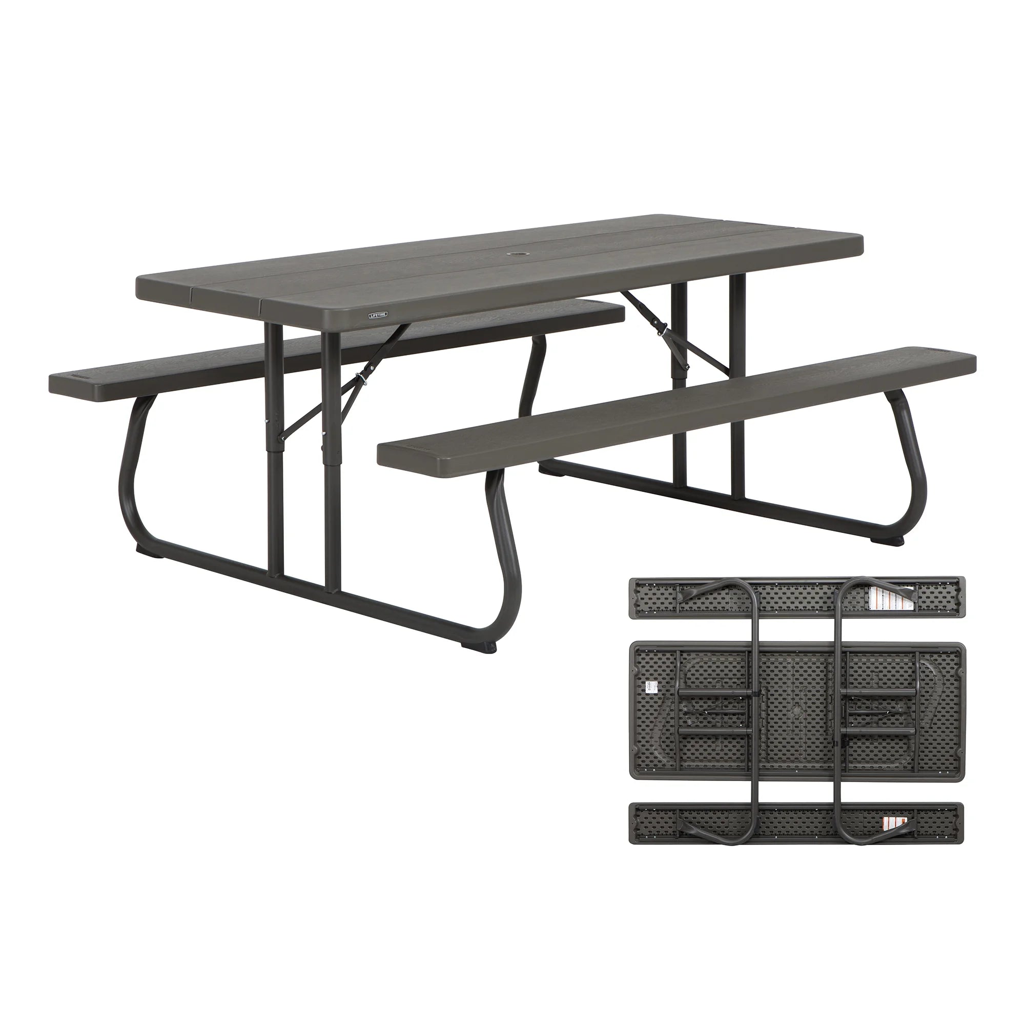 Lifetime 6 Foot Folding Picnic Table, Brown, 60105