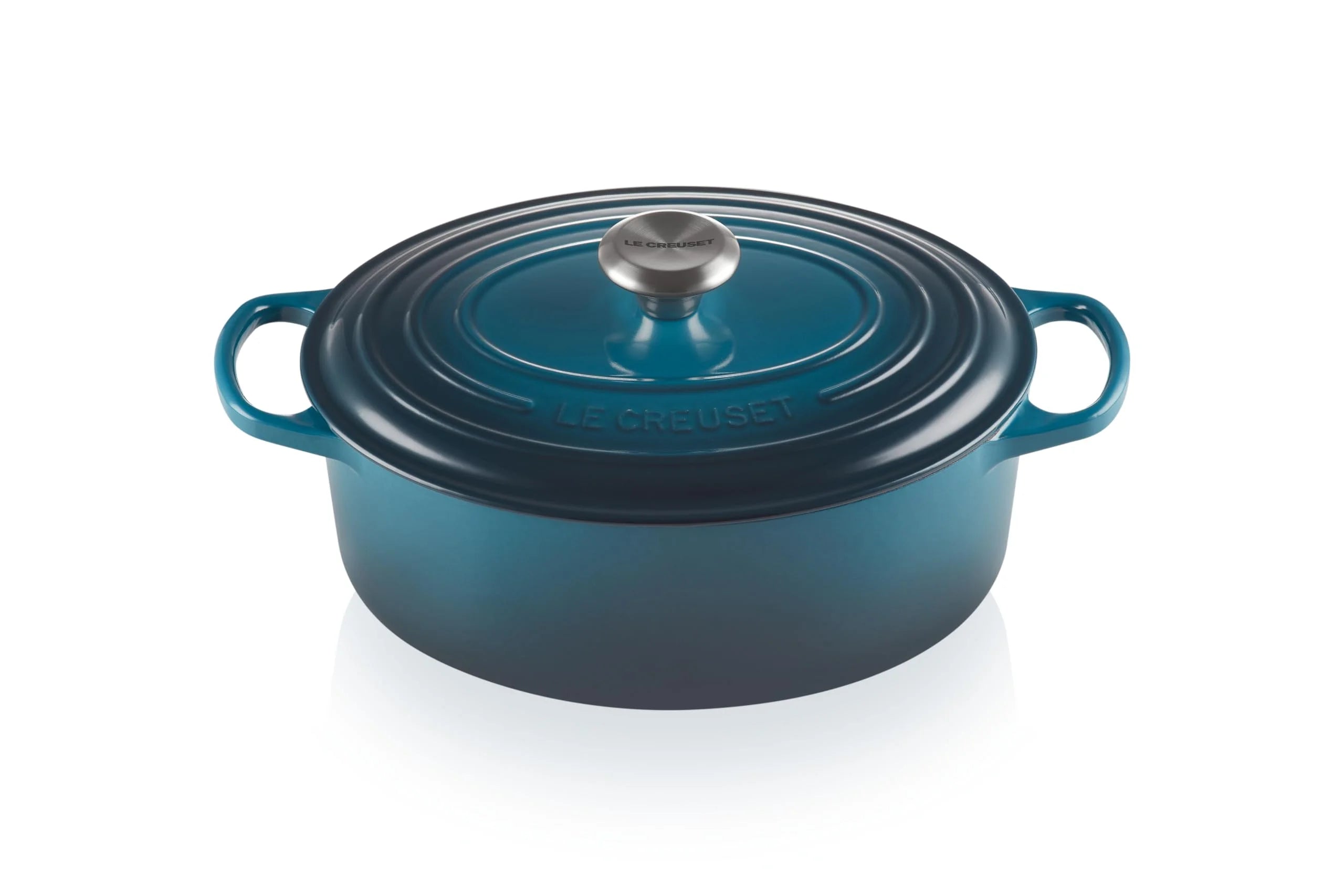 Le Creuset Enameled Cast Iron Signature Oval Dutch Oven, 5 qt. , Deep Teal