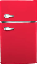 Insignia™ - Retro 3.1 cu. ft.  Mini Fridge with Top Freezer and ENERGY STAR Certification - Red