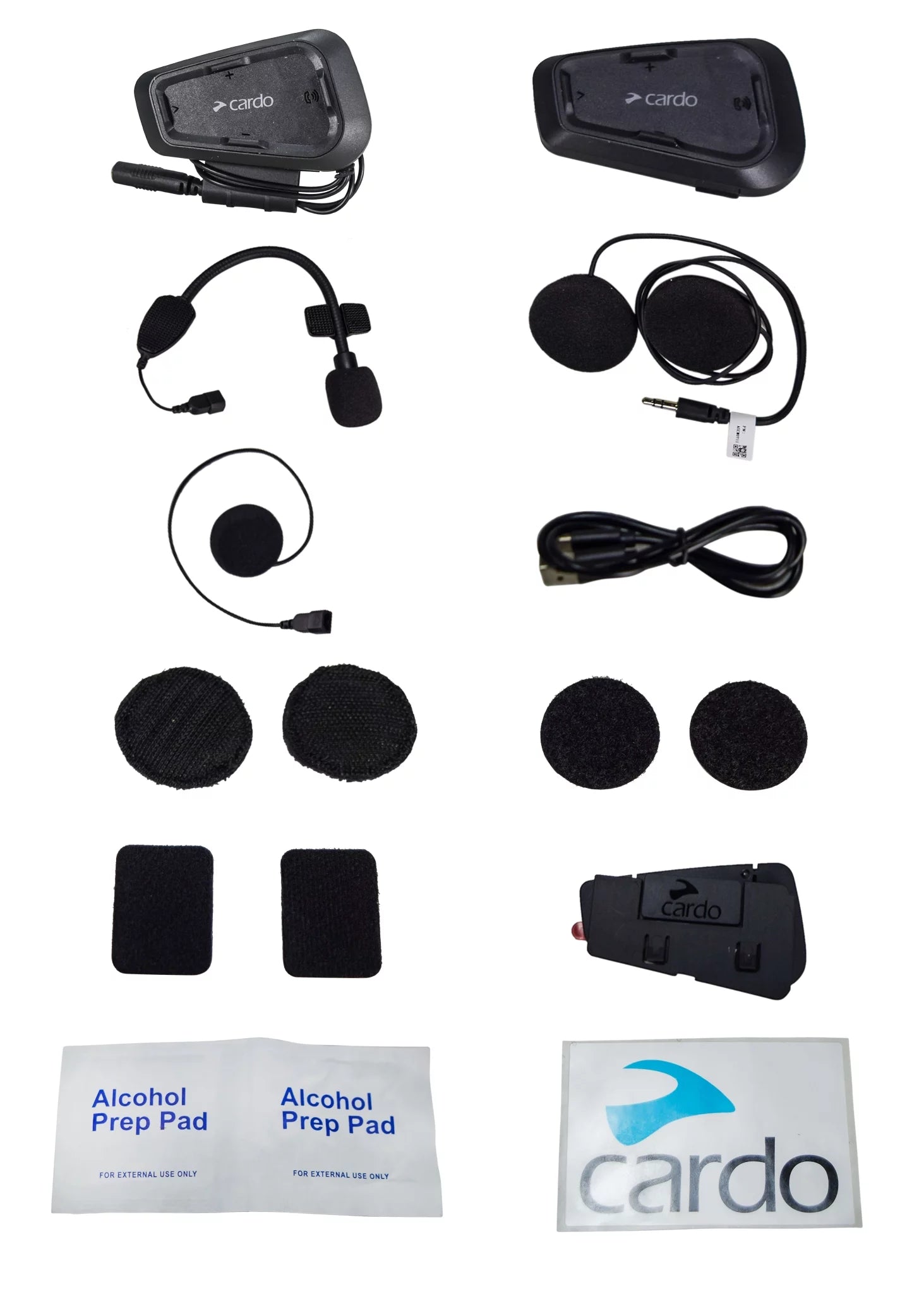 Cardo Spirit HD Motorcycle Bluetooth Communication Headset - Black, Single Pack